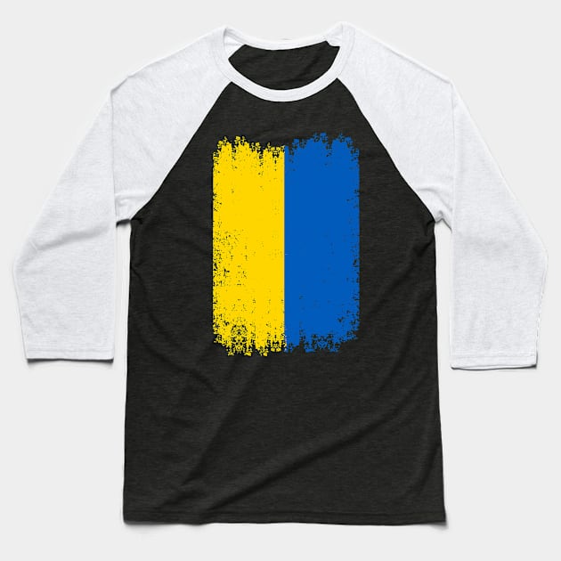 Ukraine Vintage Ukrainian National Flag Baseball T-Shirt by mansoury